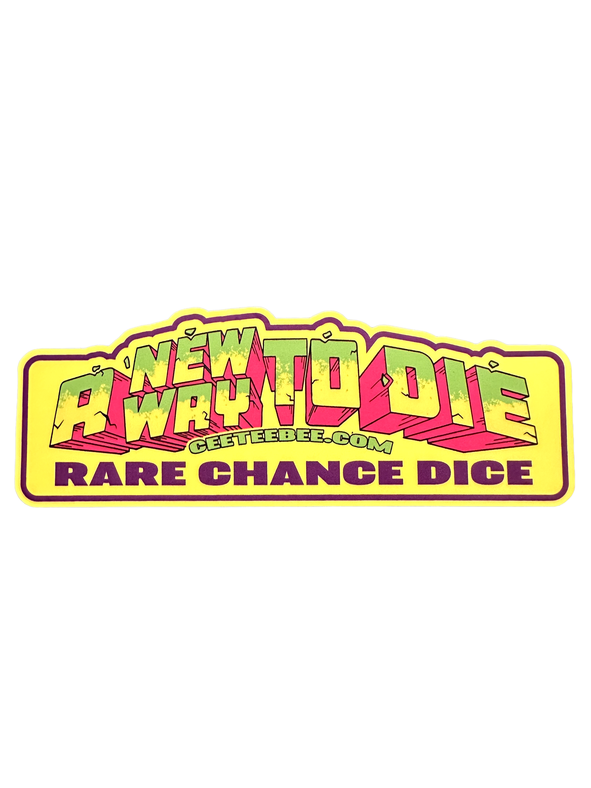 CTB GAMES A NEW WAY TO DIE RARE CHANCE DICE BADGE STICKER